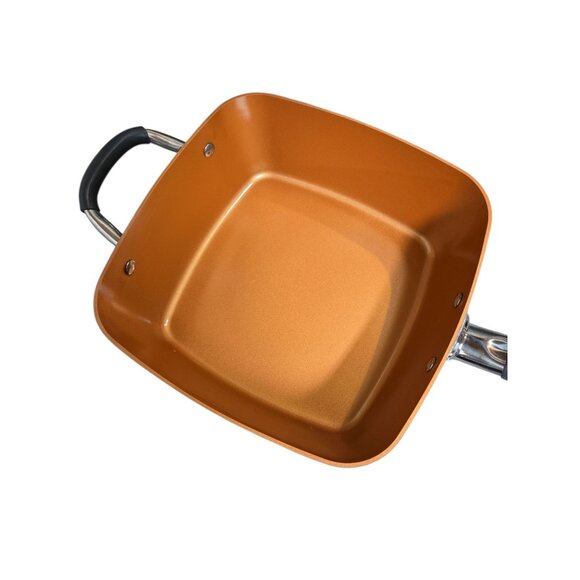 Eco+Chef Copper Series Cookware – 4 Pc Ceramic Non-Stick Set w/ Lid & Rack - Picture 3 of 8